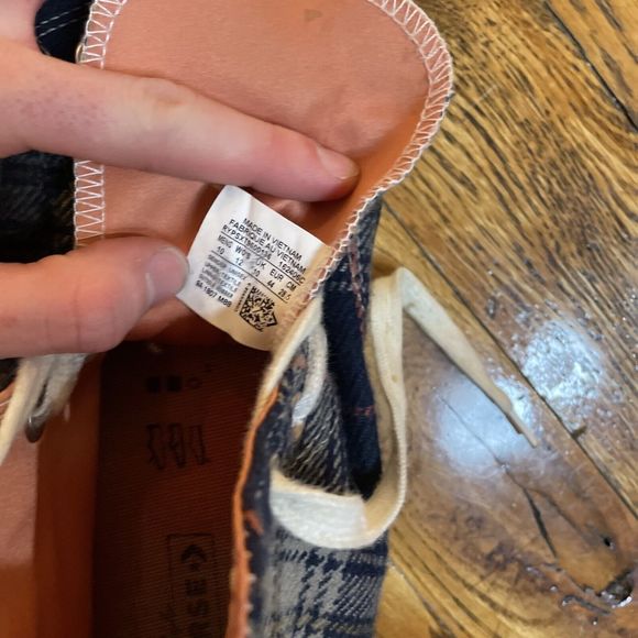 Converse All Star Chuck Taylor Plaid High Top Mens 10 Wmn 12 Rare - Picture 8 of 12